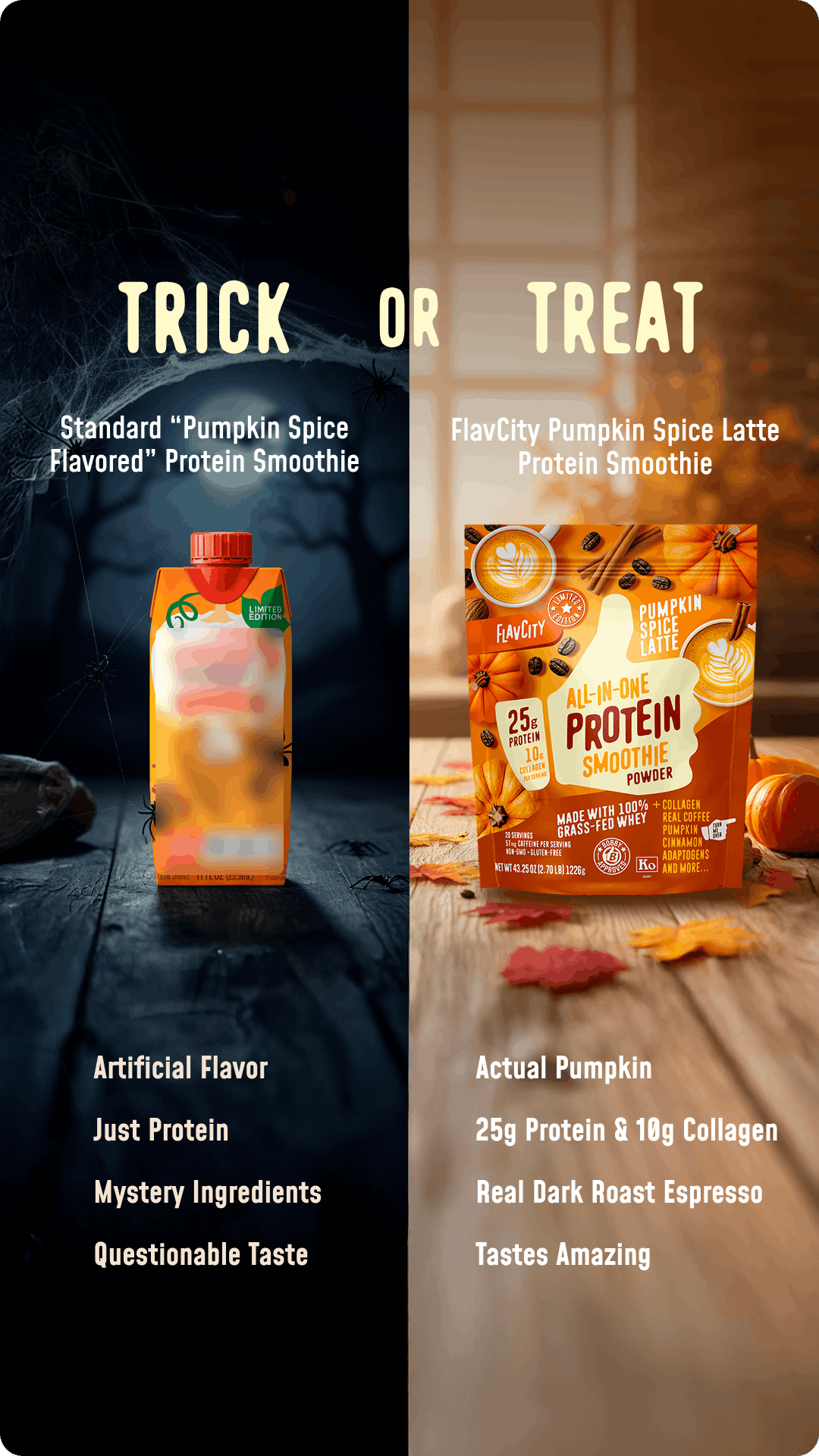 Pumpkin spice protein comparison
